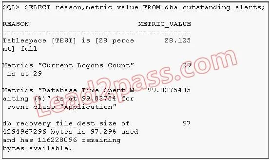 1Z0-052 question #103 exhibit