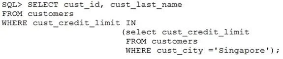 1Z0-061 question #41 exhibit