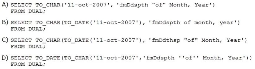 1Z0-061 question #15 exhibit