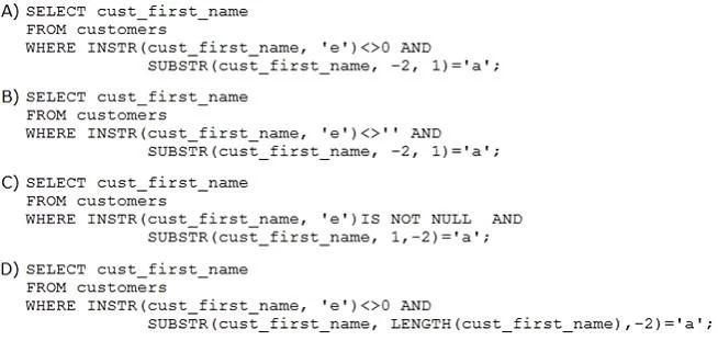 1Z0-061 question #48 exhibit