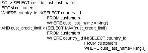 1Z0-061 question #132 exhibit