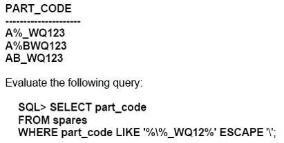 1Z0-061 question #176 exhibit
