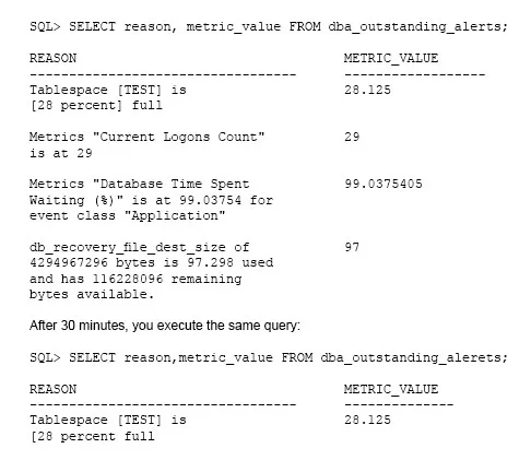 1Z0-062 question #4 exhibit