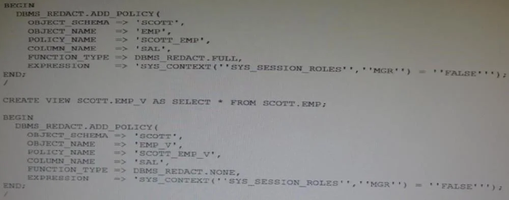 1Z0-062 question #59 exhibit
