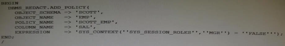 1Z0-062 question #88 exhibit
