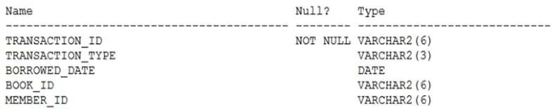 1Z0-071 question #307 exhibit