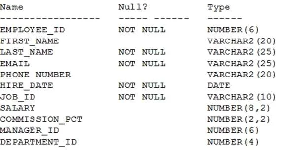 1Z0-071 question #53 exhibit