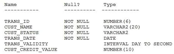 1Z0-071 question #189 exhibit