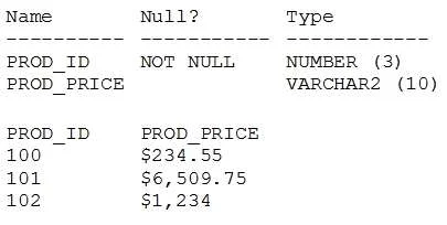 1Z0-071 question #238 exhibit