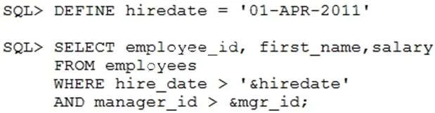 1Z0-071 question #9 exhibit
