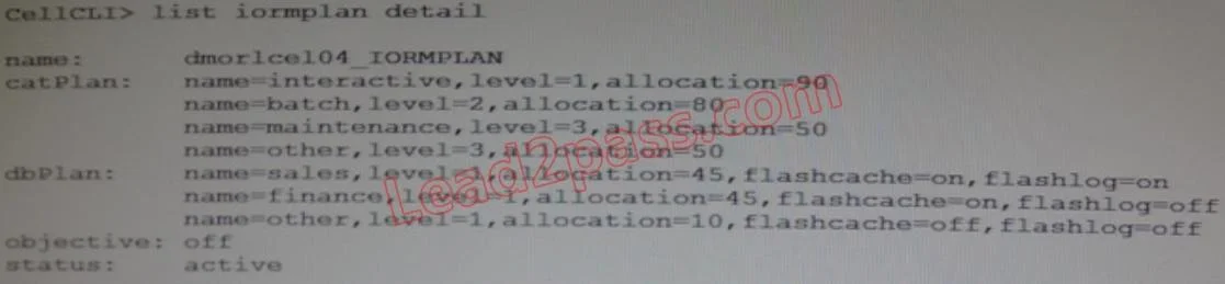1Z0-485 question #74 exhibit