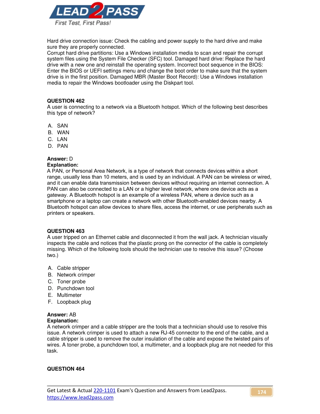 220-1101 question #462 exhibit