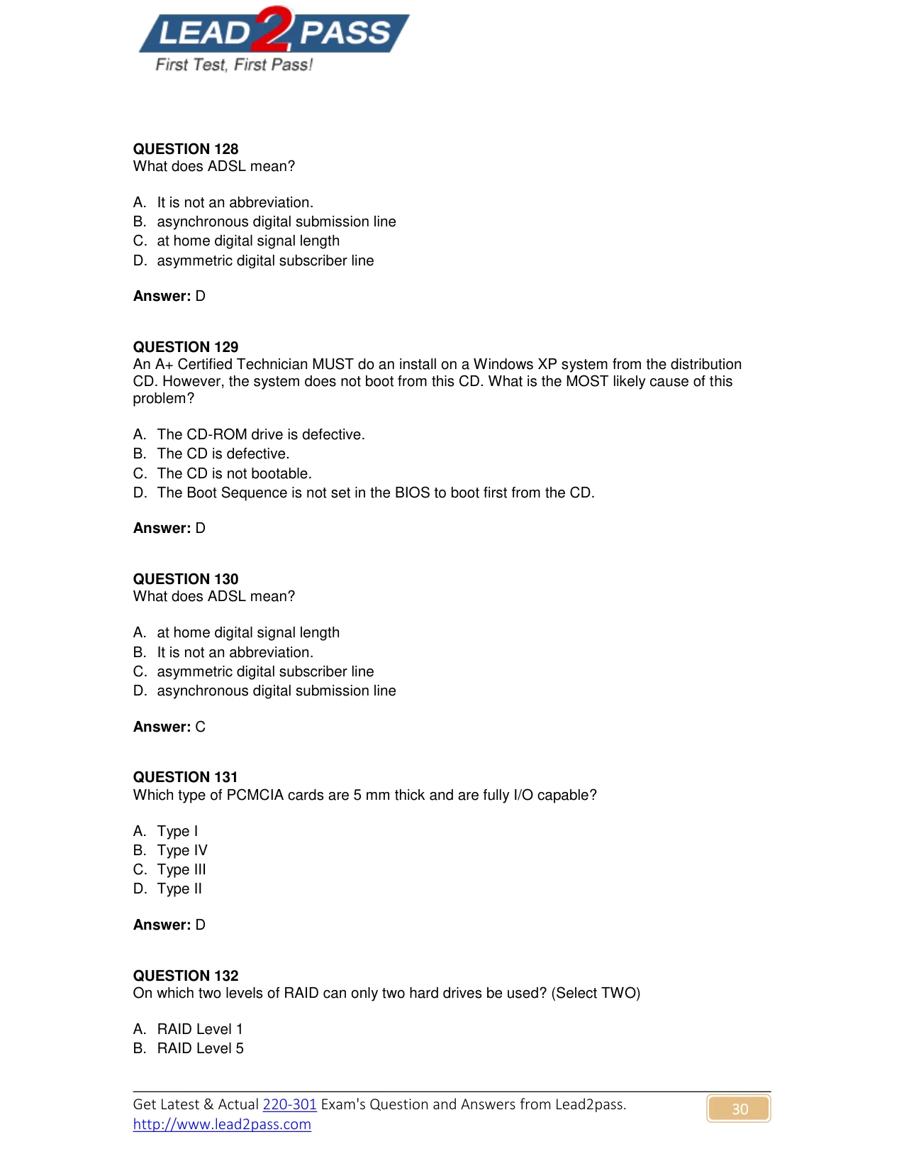 220-301 question #130 exhibit