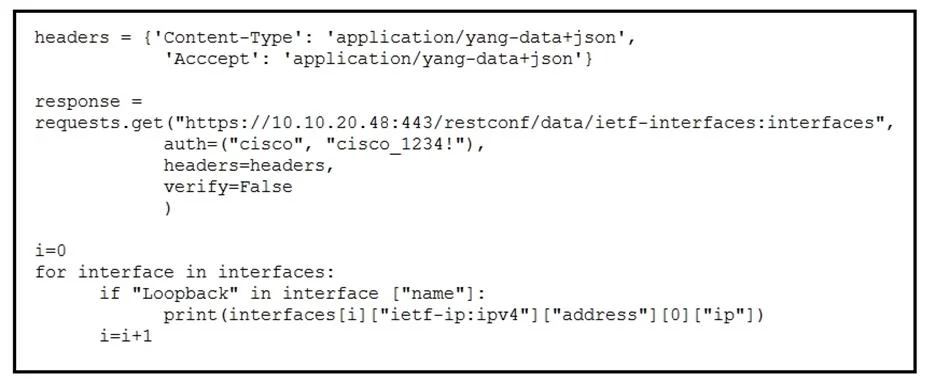 300-435 question #78 exhibit