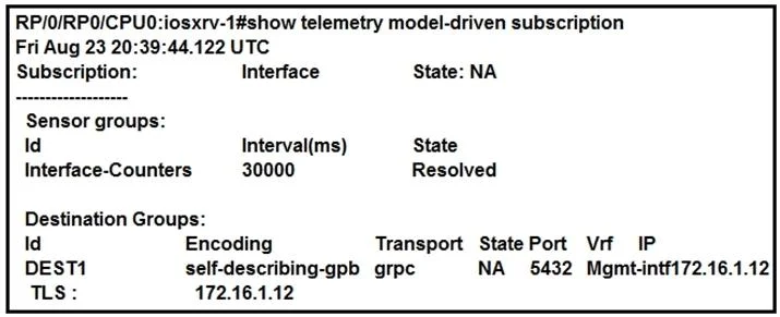 300-535 question #46 exhibit