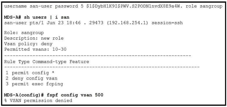 300-625 question #9 exhibit