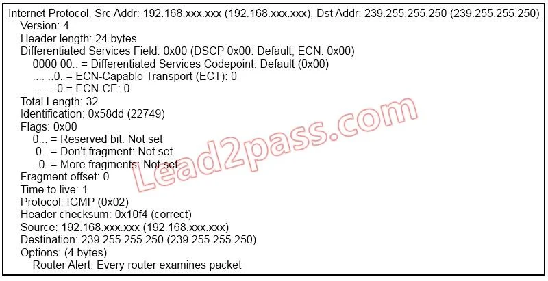 350-001 question #16 exhibit