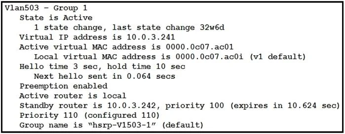 350-401 question #358 exhibit 1