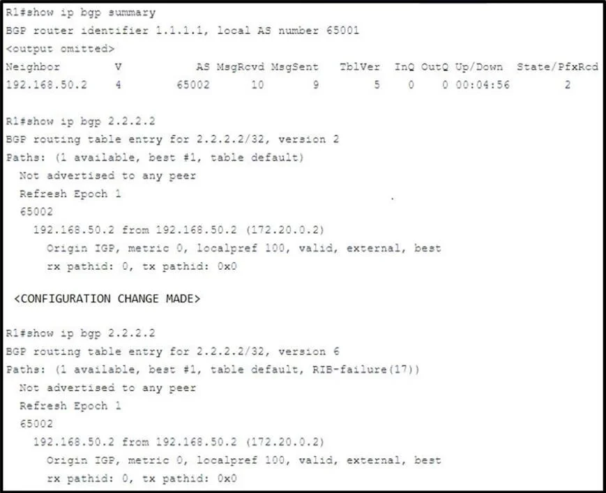 350-401 question #796 exhibit 2