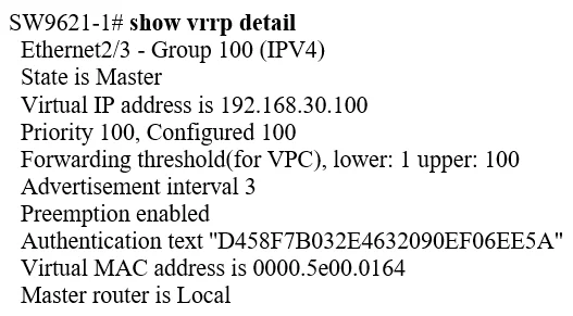 350-601 question #506 exhibit 2