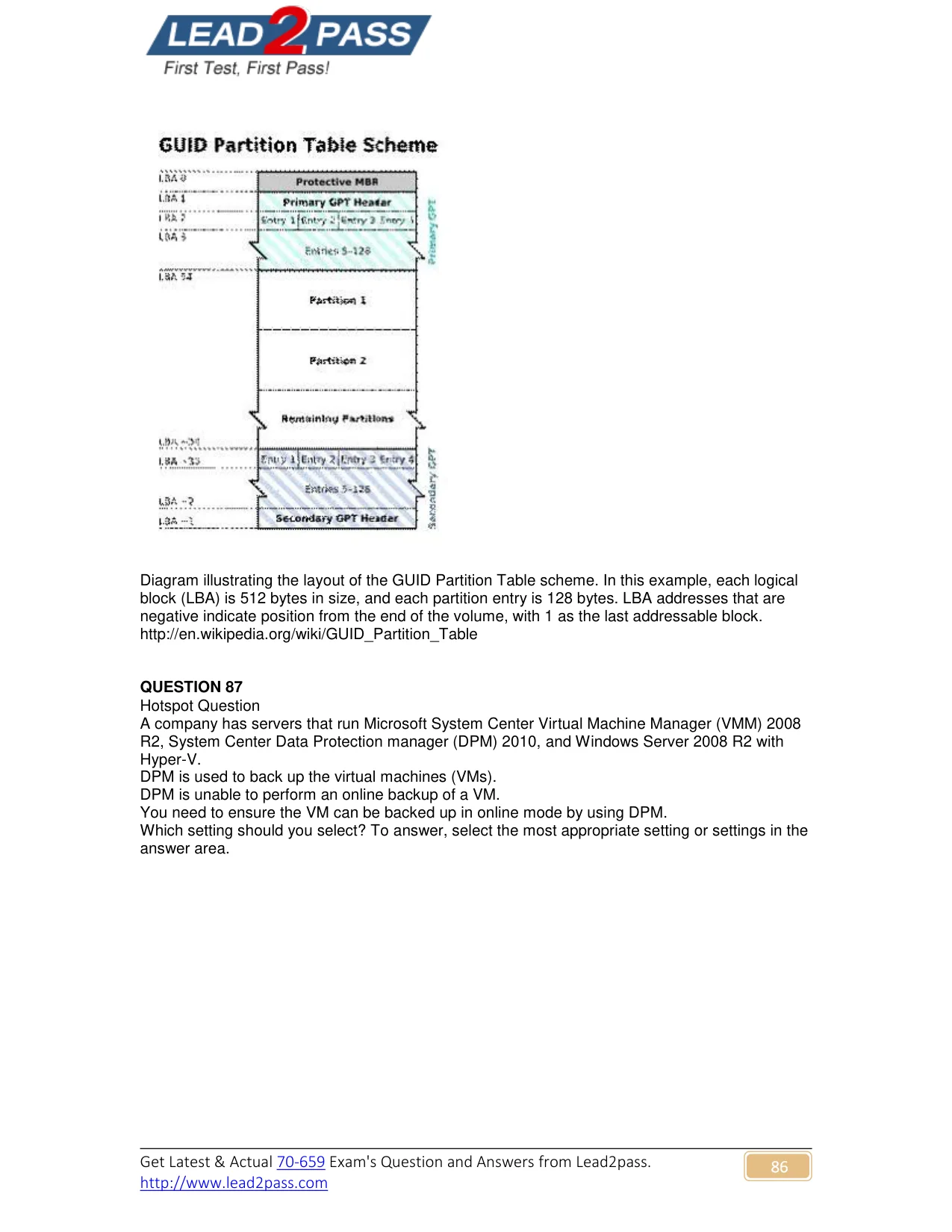 70-659 question #86 exhibit