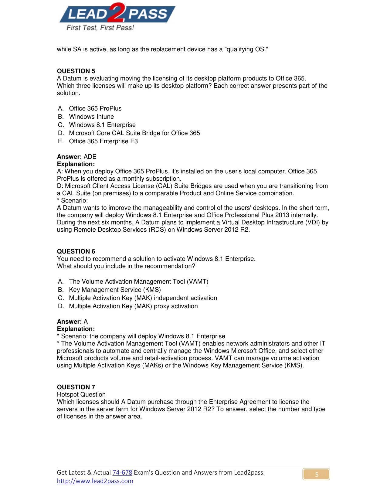 74-678 question #6 exhibit