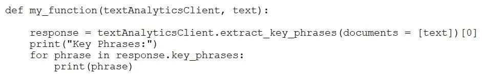 AI-102 question #357 exhibit