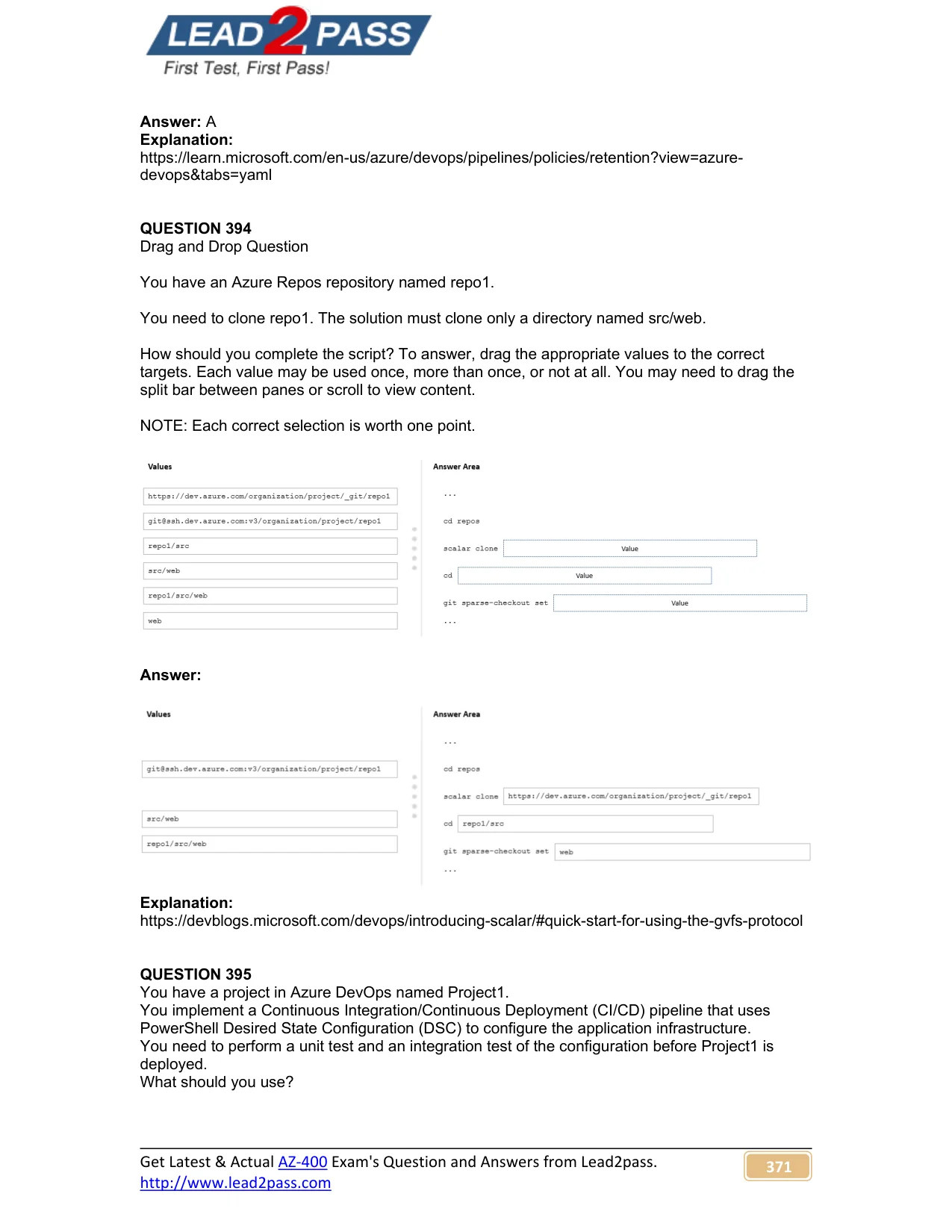 AZ-400 question #394 exhibit 1
