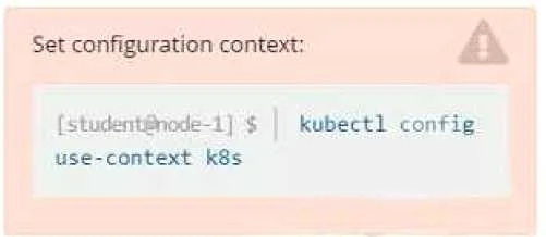 CKAD question #8 exhibit 4