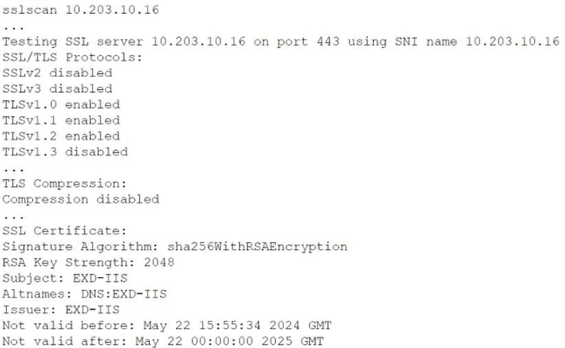 CS0-003 question #606 exhibit