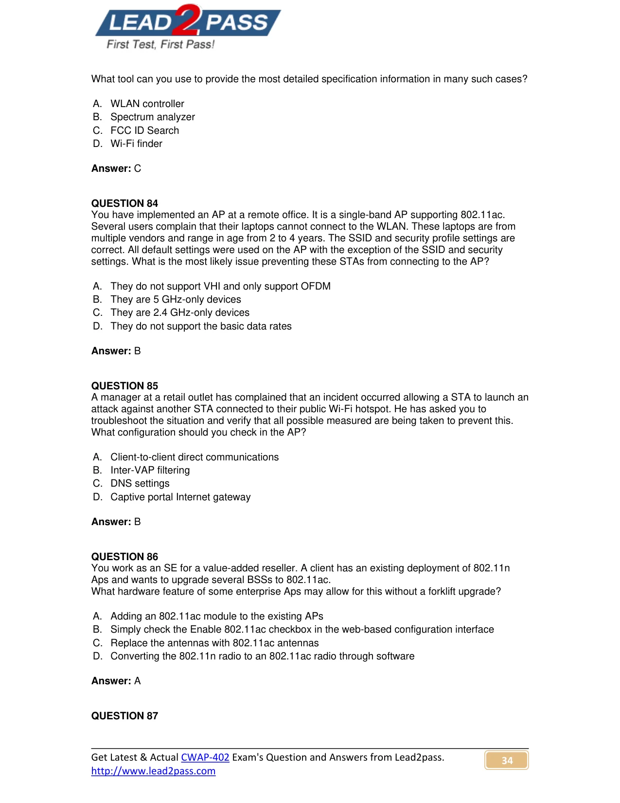 CWAP-402 question #85 exhibit