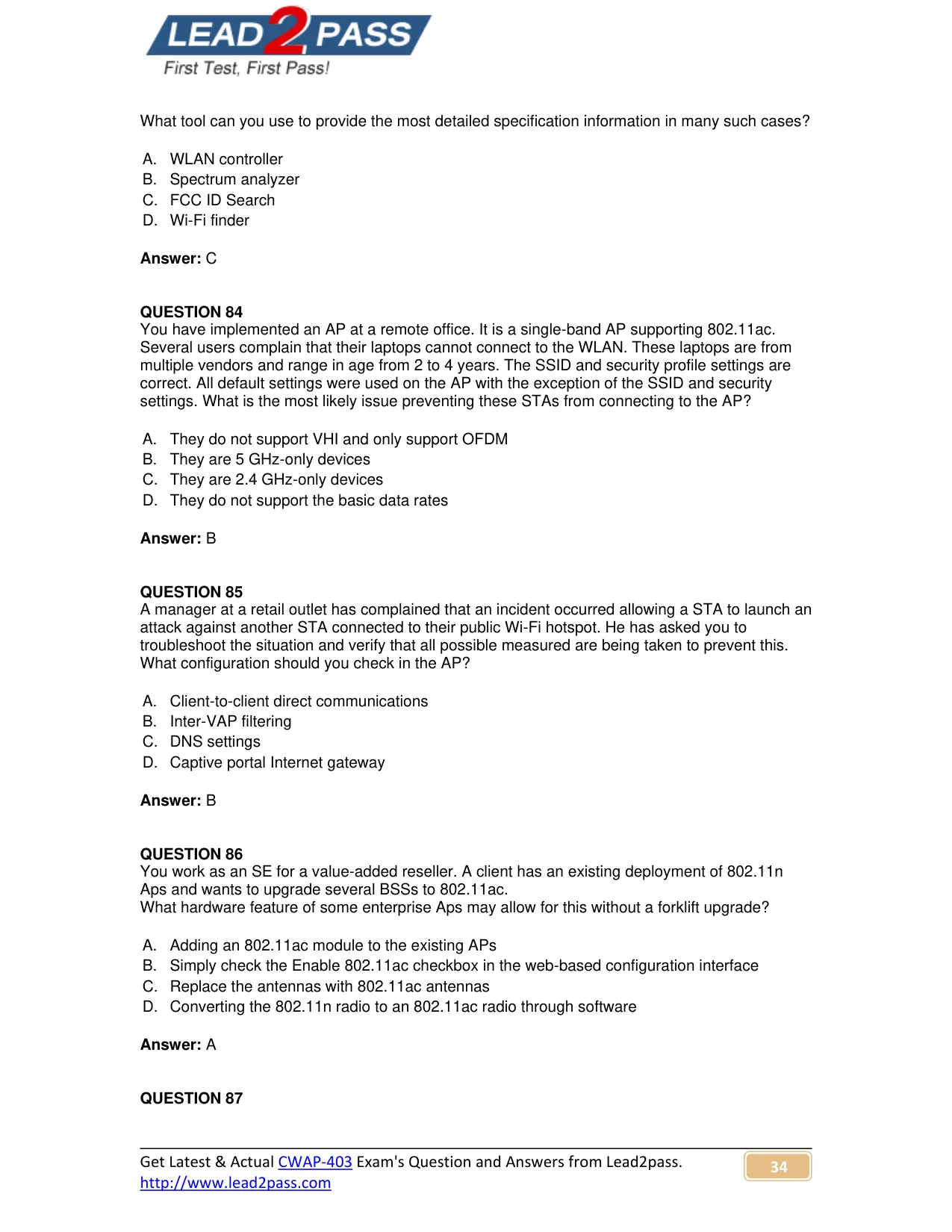 CWAP-403 question #85 exhibit