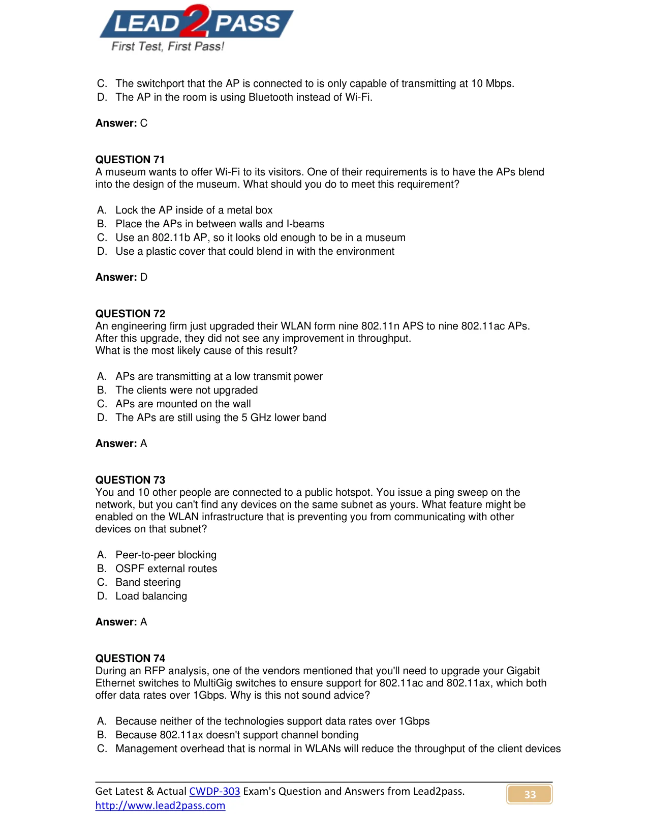 CWDP-303 question #72 exhibit