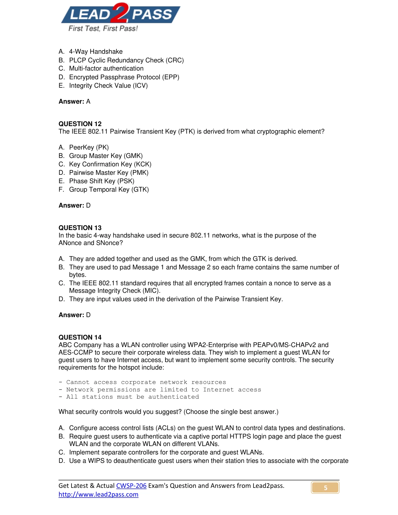 CWSP-206 question #13 exhibit