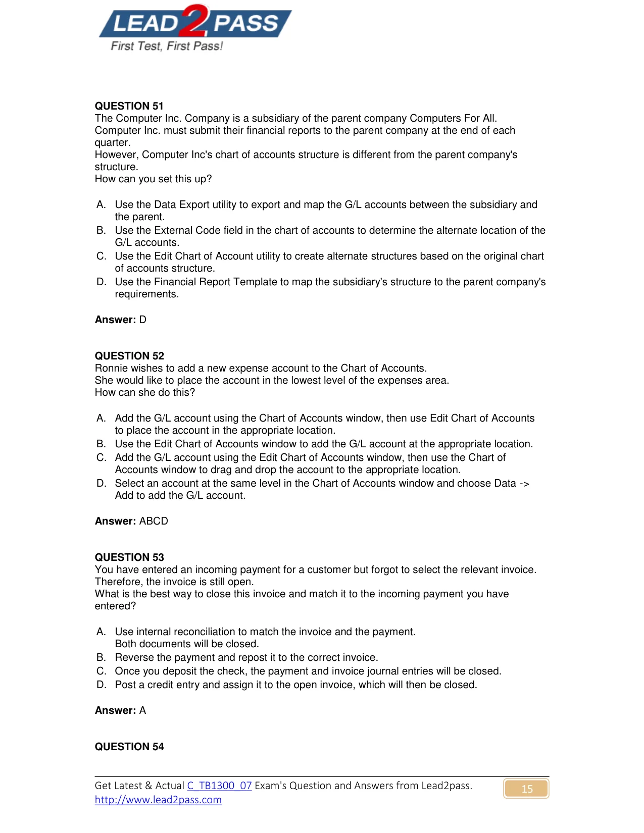C_TB1300_07 question #52 exhibit