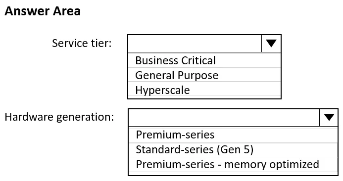 DP-300 question #266 exhibit