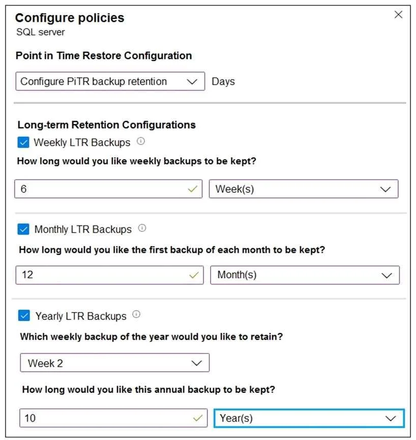 DP-300 question #199 exhibit 1