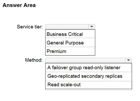 DP-300 question #332 exhibit