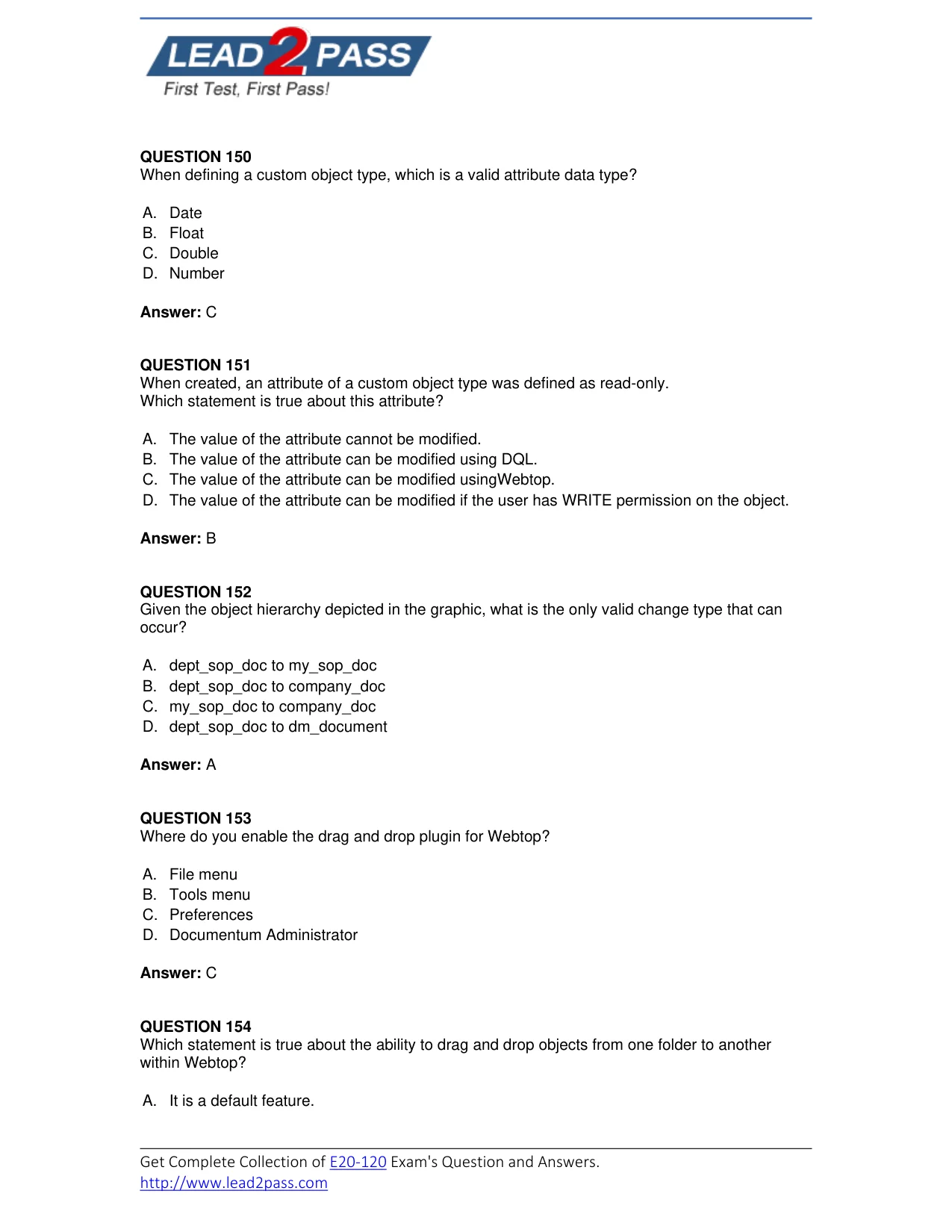 E20-120 question #152 exhibit