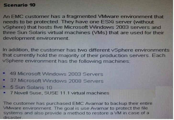 E20-895 question #70 exhibit