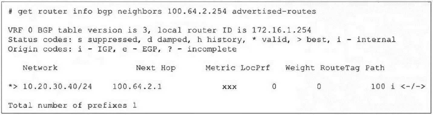 FCSS_NST_SE-7.4 question #63 exhibit
