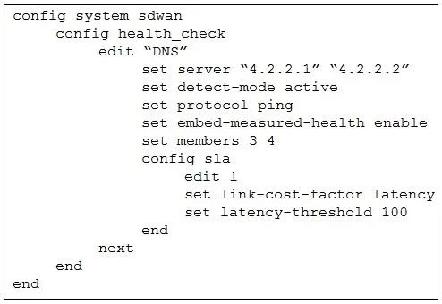 FCSS_SDW_AR-7.4 question #71 exhibit