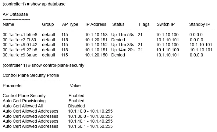 HPE6-A40 question #16 exhibit
