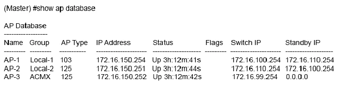 HPE6-A40 question #15 exhibit 1