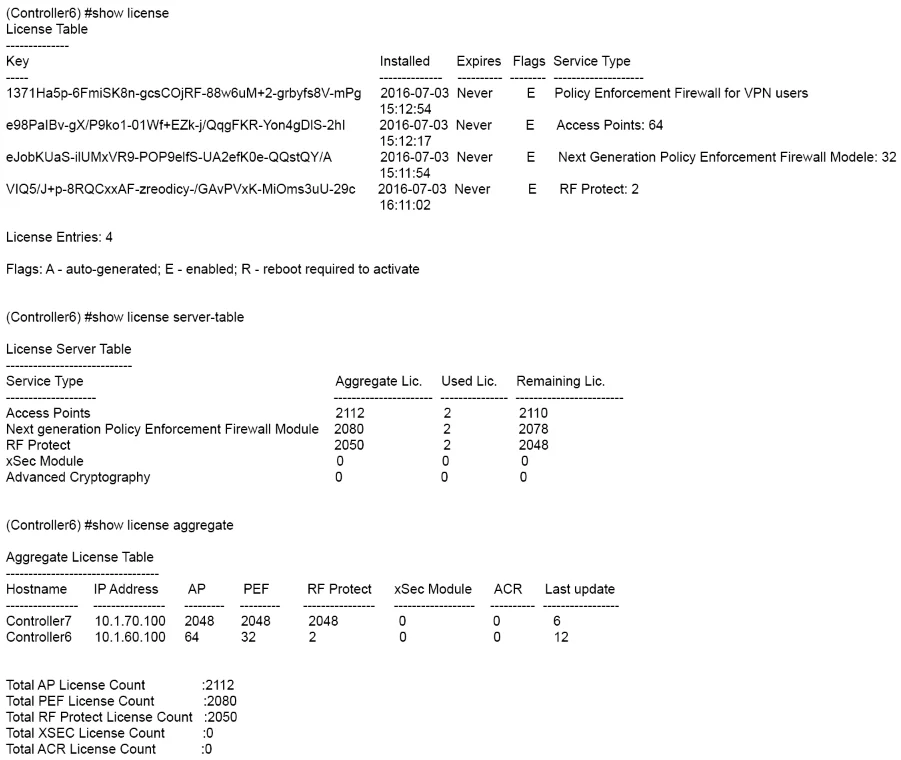 HPE6-A40 question #27 exhibit