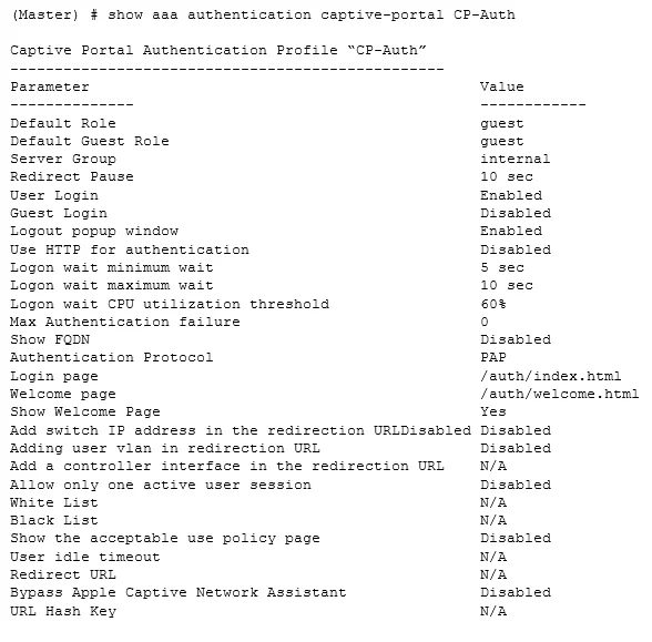 HPE6-A40 question #26 exhibit
