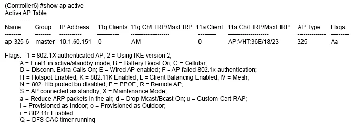 HPE6-A40 question #50 exhibit