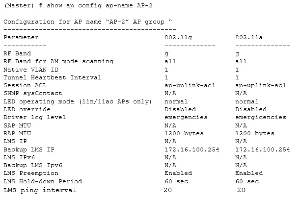 HPE6-A40 question #12 exhibit 3