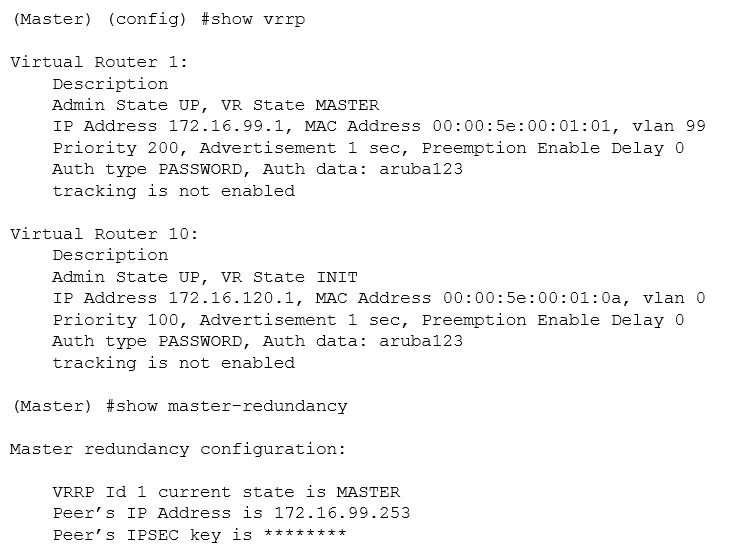 HPE6-A40 question #46 exhibit 1