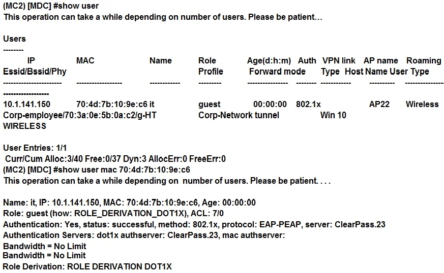 HPE6-A48 question #41 exhibit